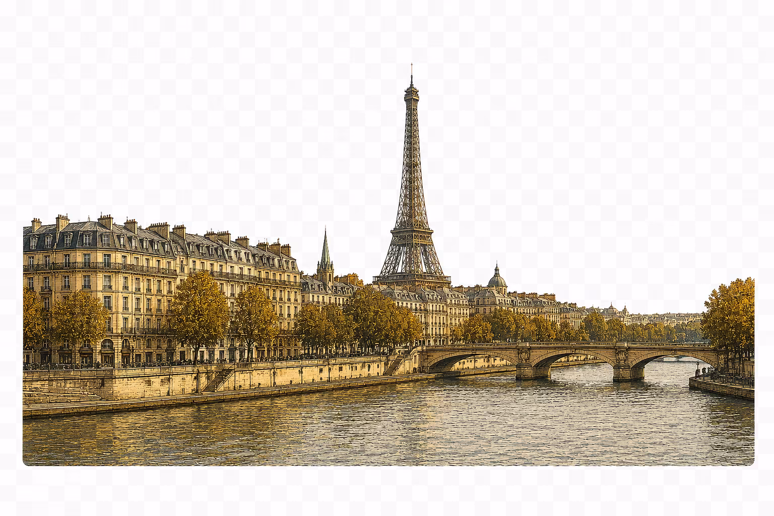 Paris cafe card